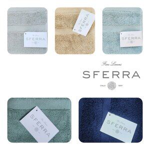 SFERRA BELLO 2PC SET Wash Face Clothes 12x12 Portugal Bathroom ASSORTED Colors